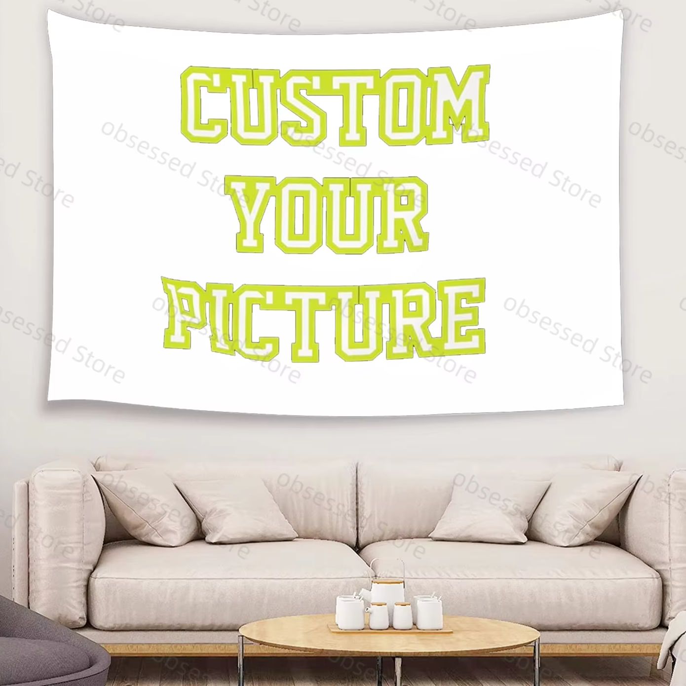 Home Textiles Usa - طباعة نسيج مخصص لصورك، زينة جدارية