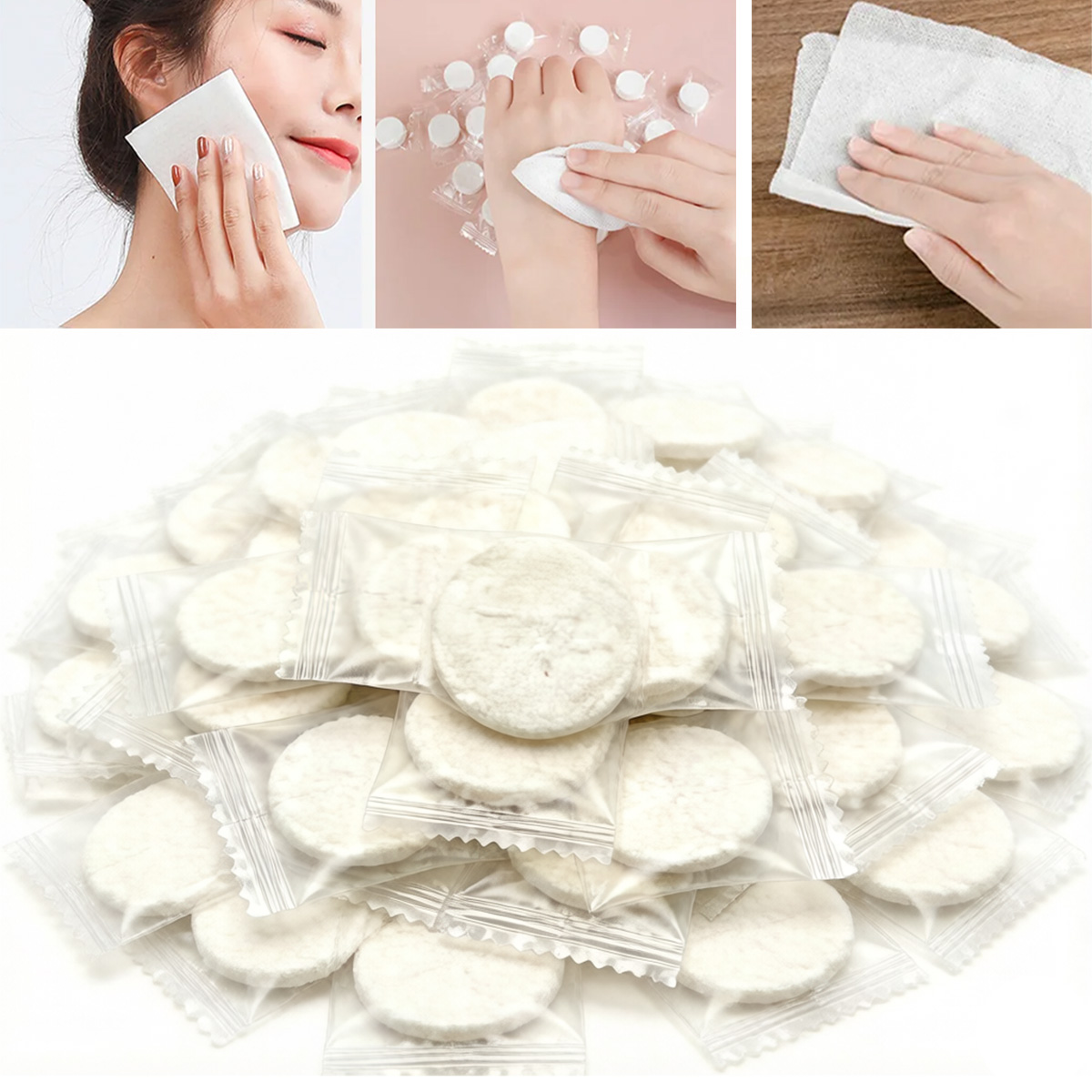 Home Textiles Face Towel - 100 قطعة مناشف مضغوطة محمولة للاستخدام