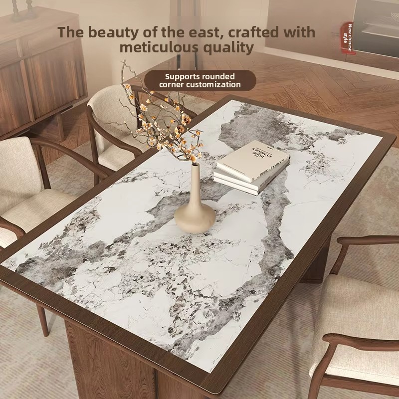 مفرش طاولة بنمط رخامي ممتاز مق - مراجعة Home Textiles Premium وسعره