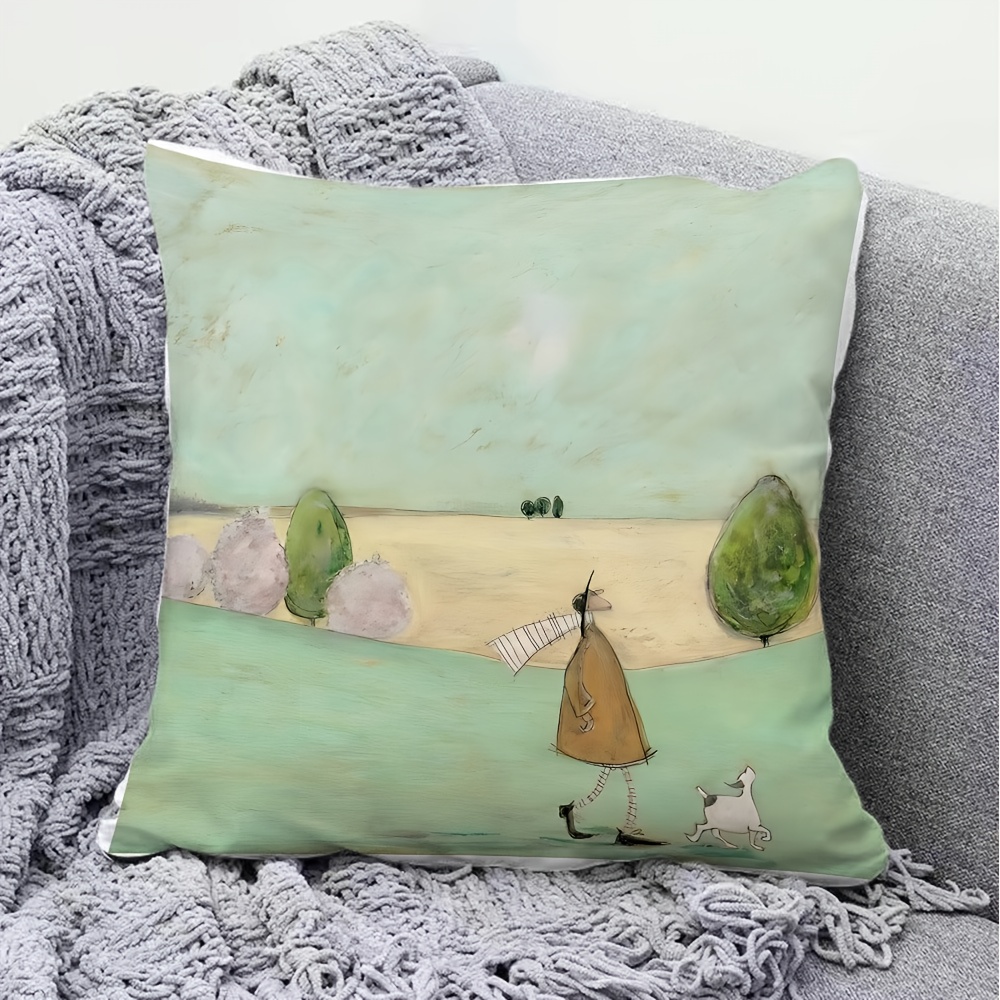 غطاء وسادة مطبوع برسومات كرتون - مراجعة Pillow Insert 18X18 وسعره