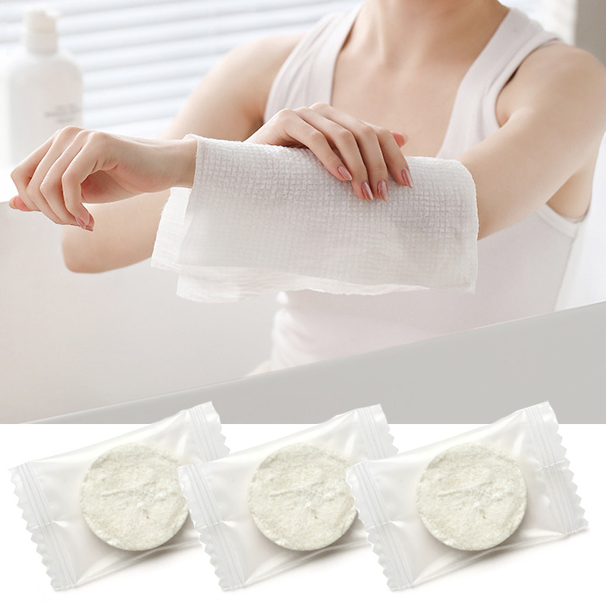 100 قطعة مناشف مضغوطة محمولة ل - مراجعة Home Textiles Face Towel وسعره